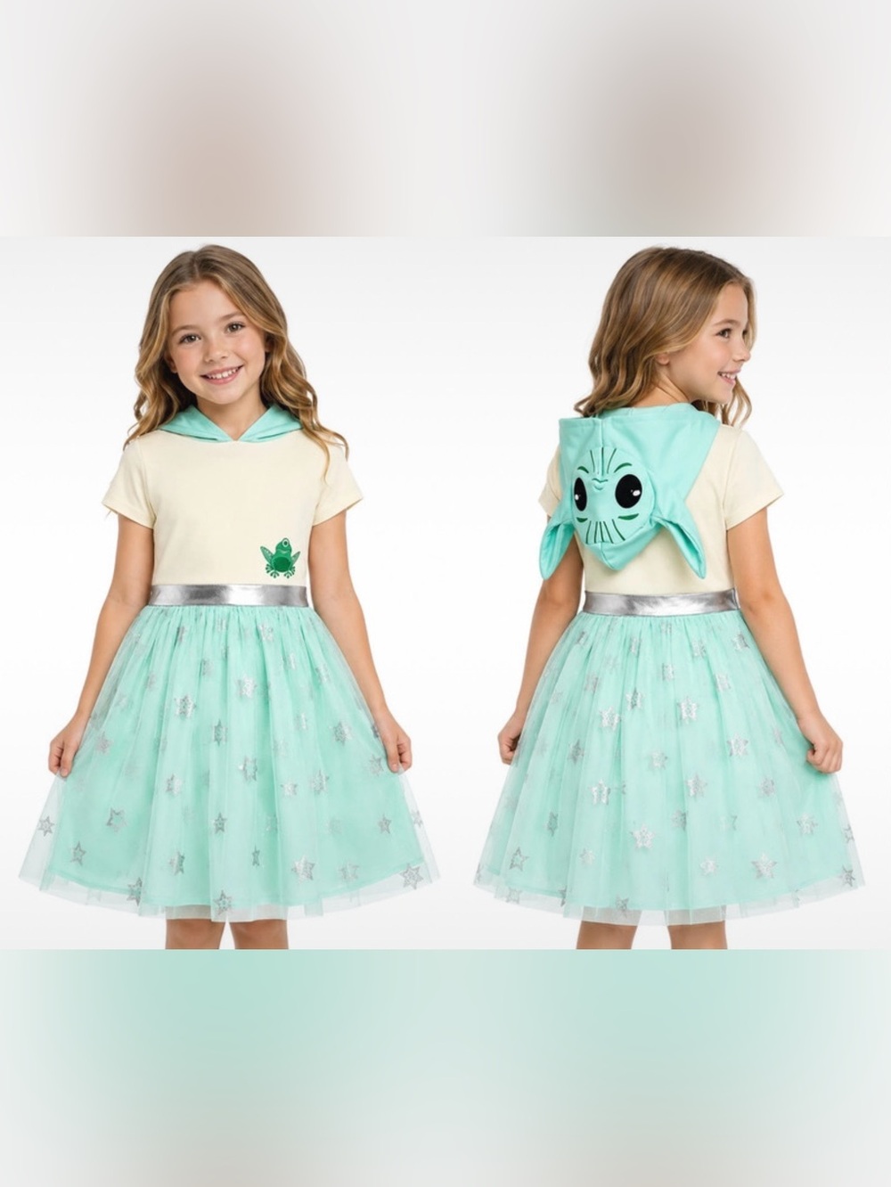 Star Wars The Child Baby Yoda Hooded Cosplay Girl’s Tutu Dress SZ Med 7/8
